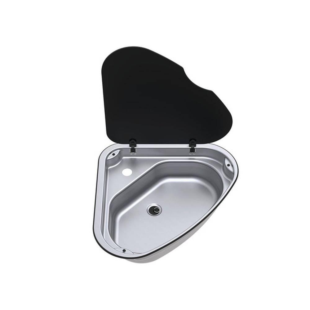 THETFORD Basic-Line 33 Spuelbecken dreieckig- links- mit Glasdeckel - SBL3350-SP