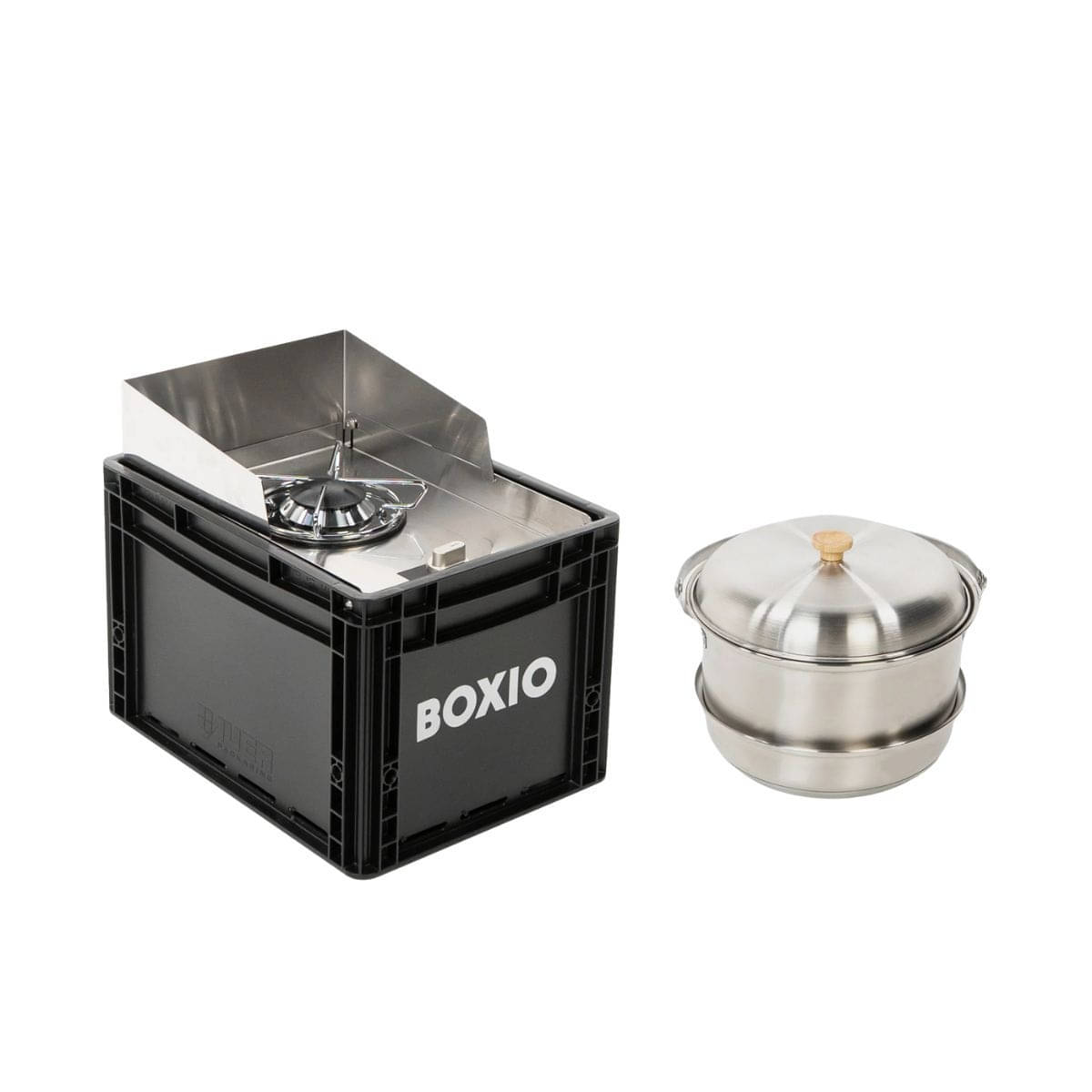 BOXIO - COOK PLUS Mobiler Gaskocher mit Topfset BOXIO - COOK PLUS Mobiler Gaskocher mit Topfset - BOX-COOK-P-10