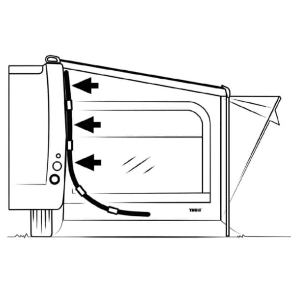 Thule Side Tensioning Kit - 307053 - Montage Set THULE Omnistor Side Tensioning Fiberglasstaebe