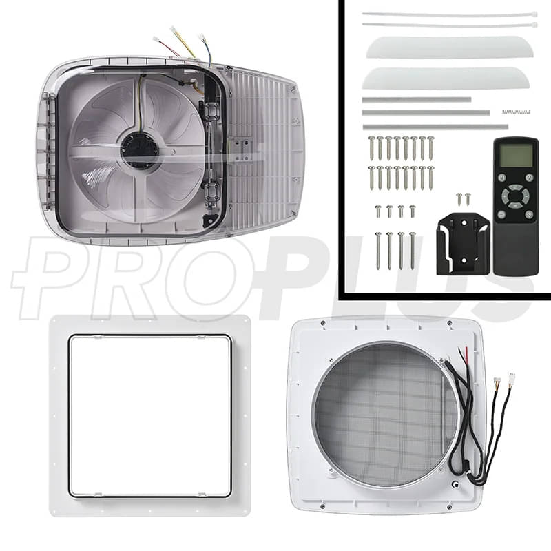 ProPlus Dachluefter DeLuxe 400x400 mm- Dachstaerke 27-80 mm- Transparent 610908