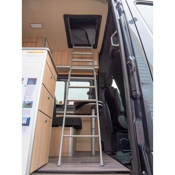 LIPPERT faltbare Alu-Alkovenleiter- 9 Stufen- 208 cm- passend fuer Fiat Ducato- MB Sprinter- VW Crafter – Hersteller-Art-Nr. 42122