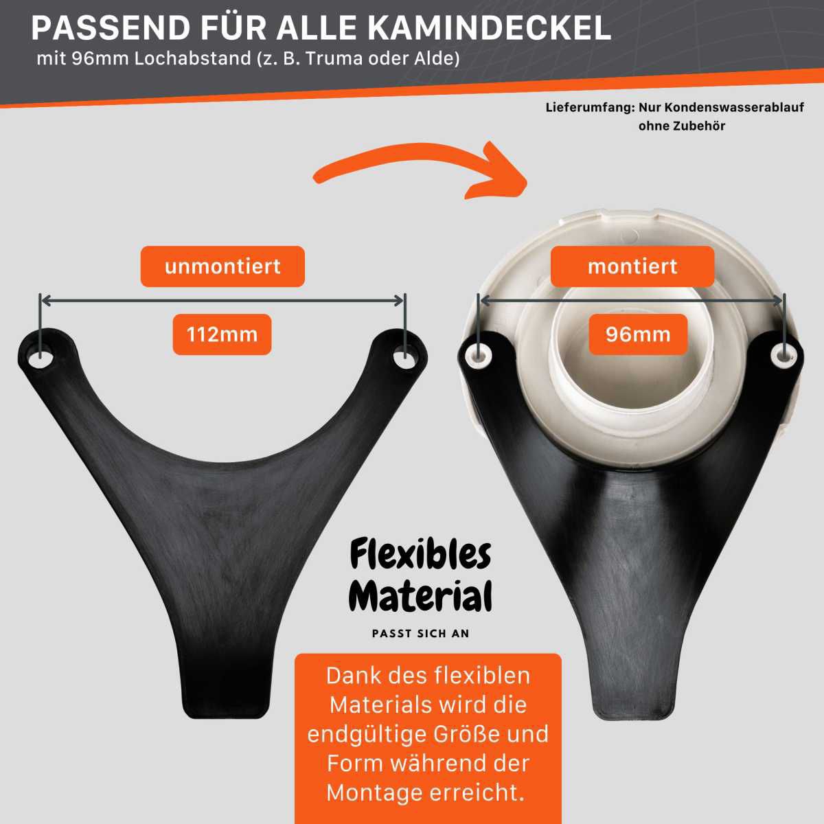 SOLIDfy® Kondenswasserablauf 96mm für TRUMA und ALDE Heizung