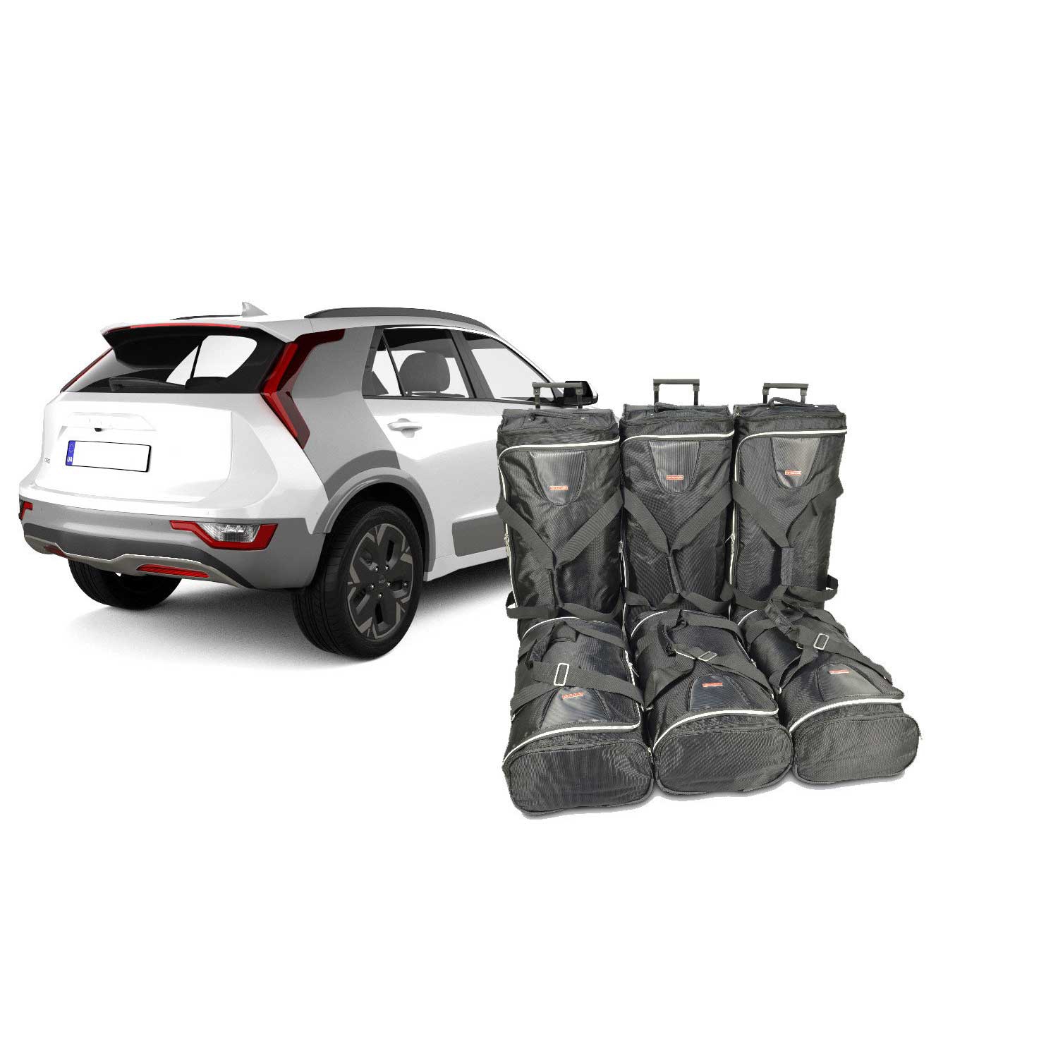 Car Bags K13001S Kia Niro II nicht EV und Plug-in Hybrid; nur Hybrid Bj- 22- Reisetaschen Set- Auf Ihr Auto massgeschneidert- Das Original