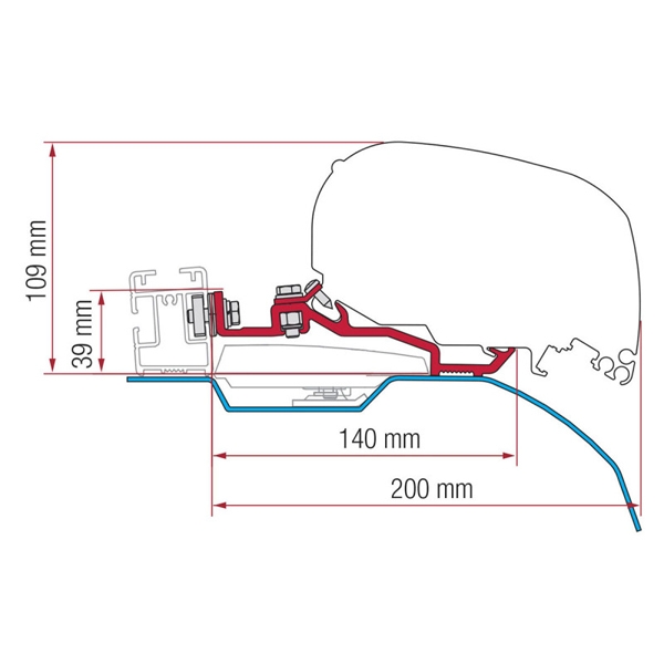 FIAMMA Adapter Kit Ducato H2 Smart Clamp System fuer Markise F80 98655Z097