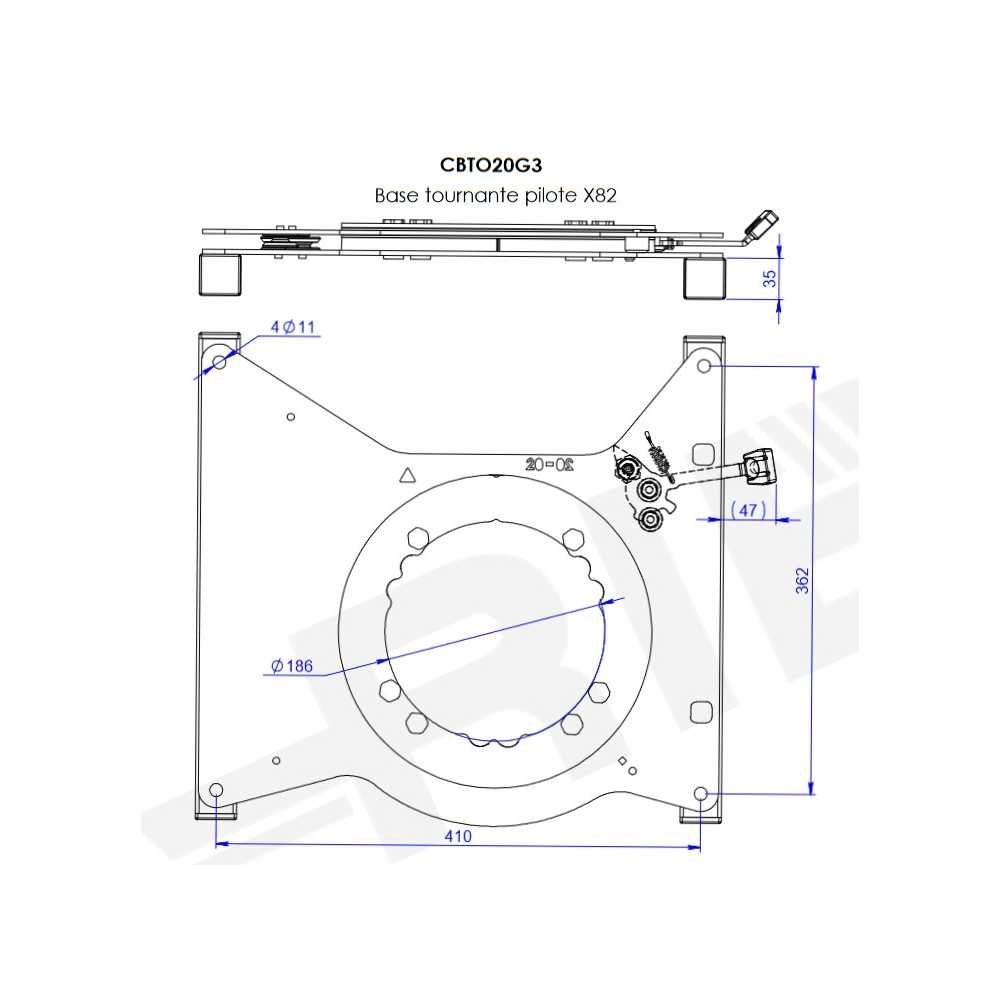 SCOPEMA Drehkonsole Renault Trafic III ab Bj- 2014 -Opel Vivaro B Bj. 2014-2019 Fahrerseite - CBTO20G3