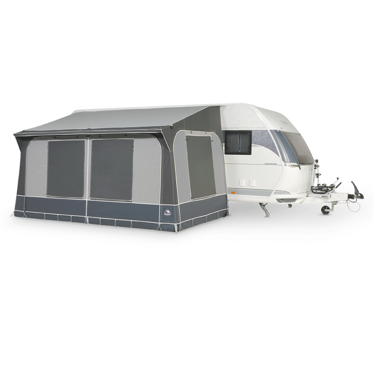 DOREMA Teil-Vorzelt QUARTZ 400 DLX- 400x240 cm- Anbauhoehe 235-255 cm- 25 mm Stahlgestaenge - 94 - S25 W 18 2 F PG