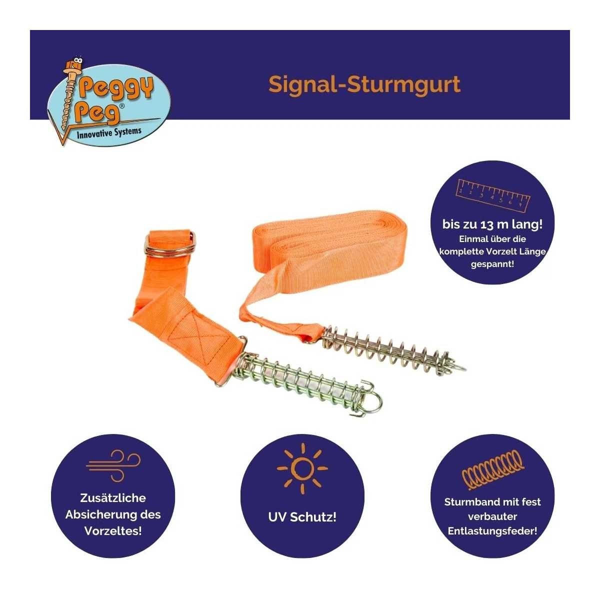 PEGGY PEG Signal Sturmgurt orange bis 13 m - PP20