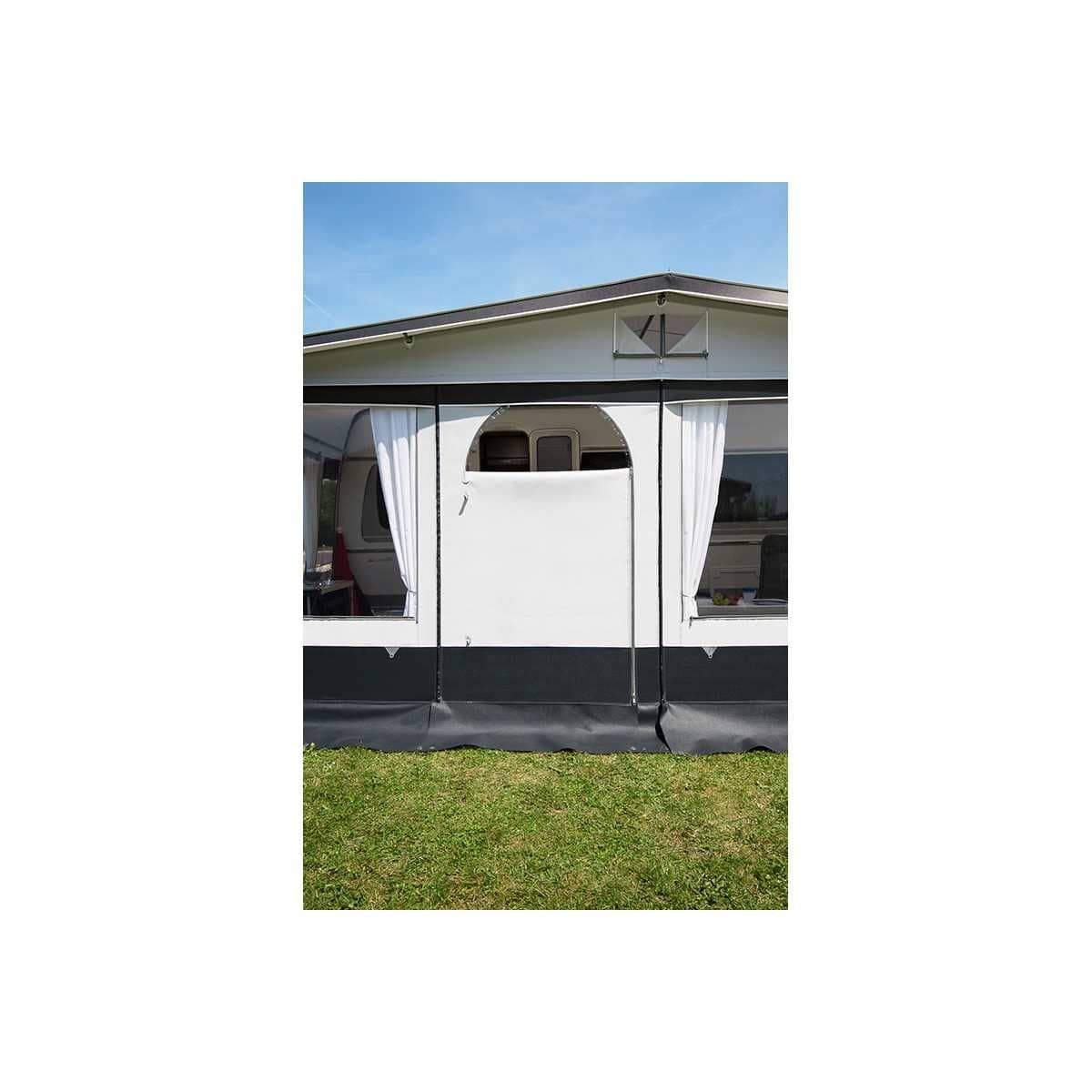 DWT Wohnwagen-Vorzelt AMBASSADOR III Gr. 12 Umlaufmass 881-910 cm Tiefe 240 cm 28 mm Stahlgestaenge - 128102S28