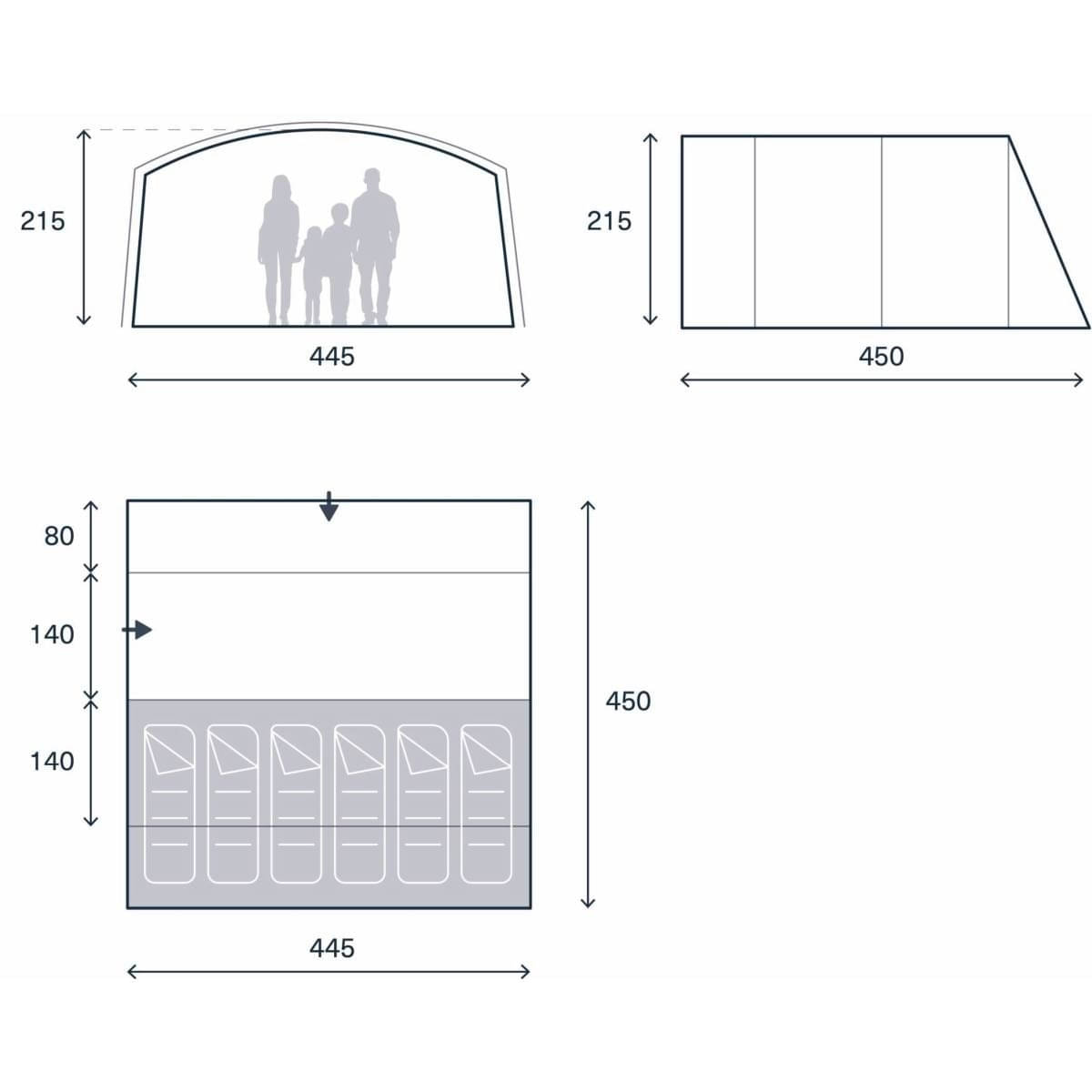 KAMPA Familienzelt Dawlish 06 - 9120002479