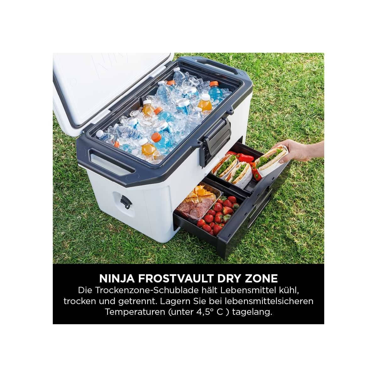 NINJA FrostVault 47L Kuehlbox mit Trockenzone- Wolkenweiss - FB151EUWH