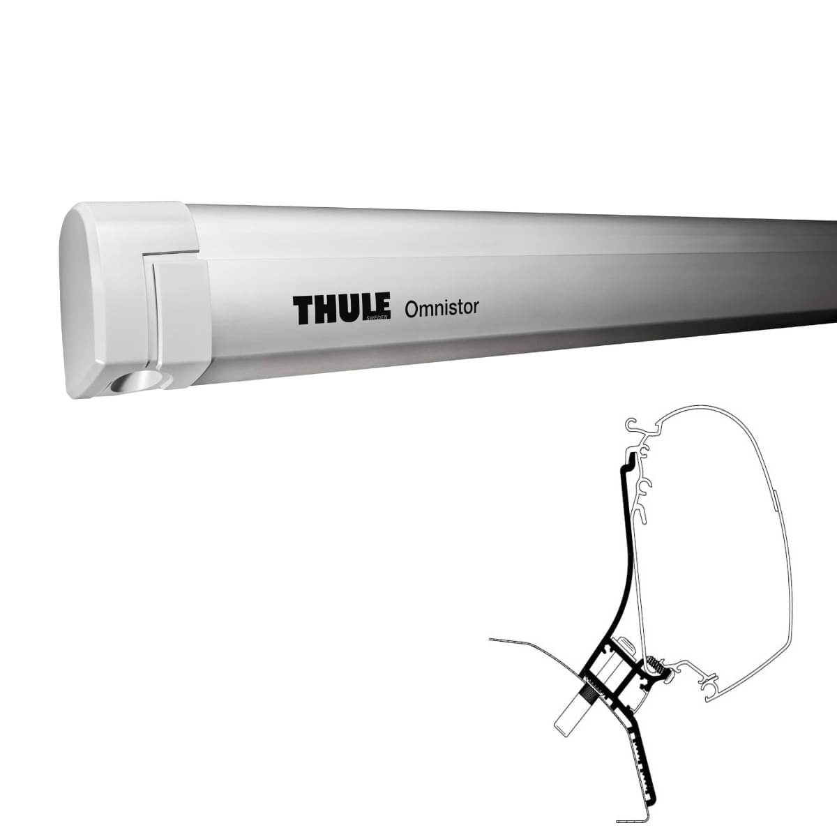 Thule Omnistor 5200 -3-02x2.50- - 301133 - Markise THULE Omnistor 5200 Mystic grau 300 cm Gehaeuse eloxiert