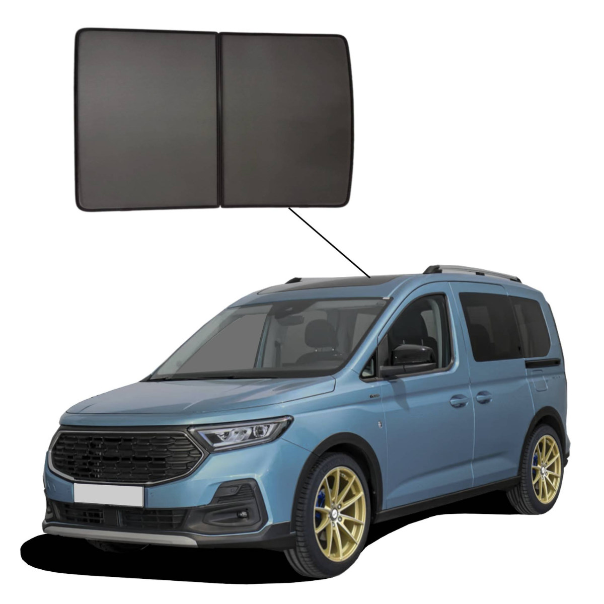 WINDESA SunClip Sonnenschutz - Sichtschutz Ford Tourneo Connect Panoramadach ab Bj. 2022 Set PD-FO - sun-10505pd-fo