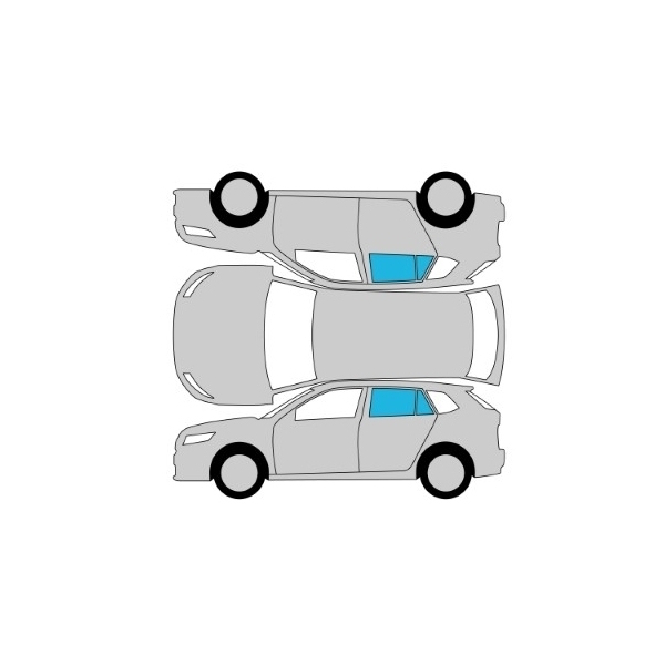 Sonnenschutz Tueren hinten Magnetisch Audi A6 C8 4-Tuerer 2018- Trokot AUD-2066-02