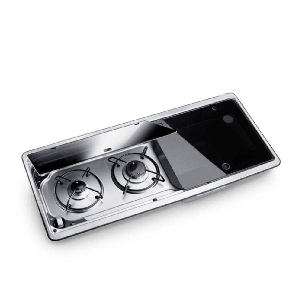 DOMETIC MO 9722R Kocher-Spülen-Kombination, Becken rechts, mit Glasabdeckung, Edelstahl DOMETIC MO 9722R Kocher-Spuelen-Kombination- Becken rechts- mit Glasabdeckung- Edelstahl - 9620017485