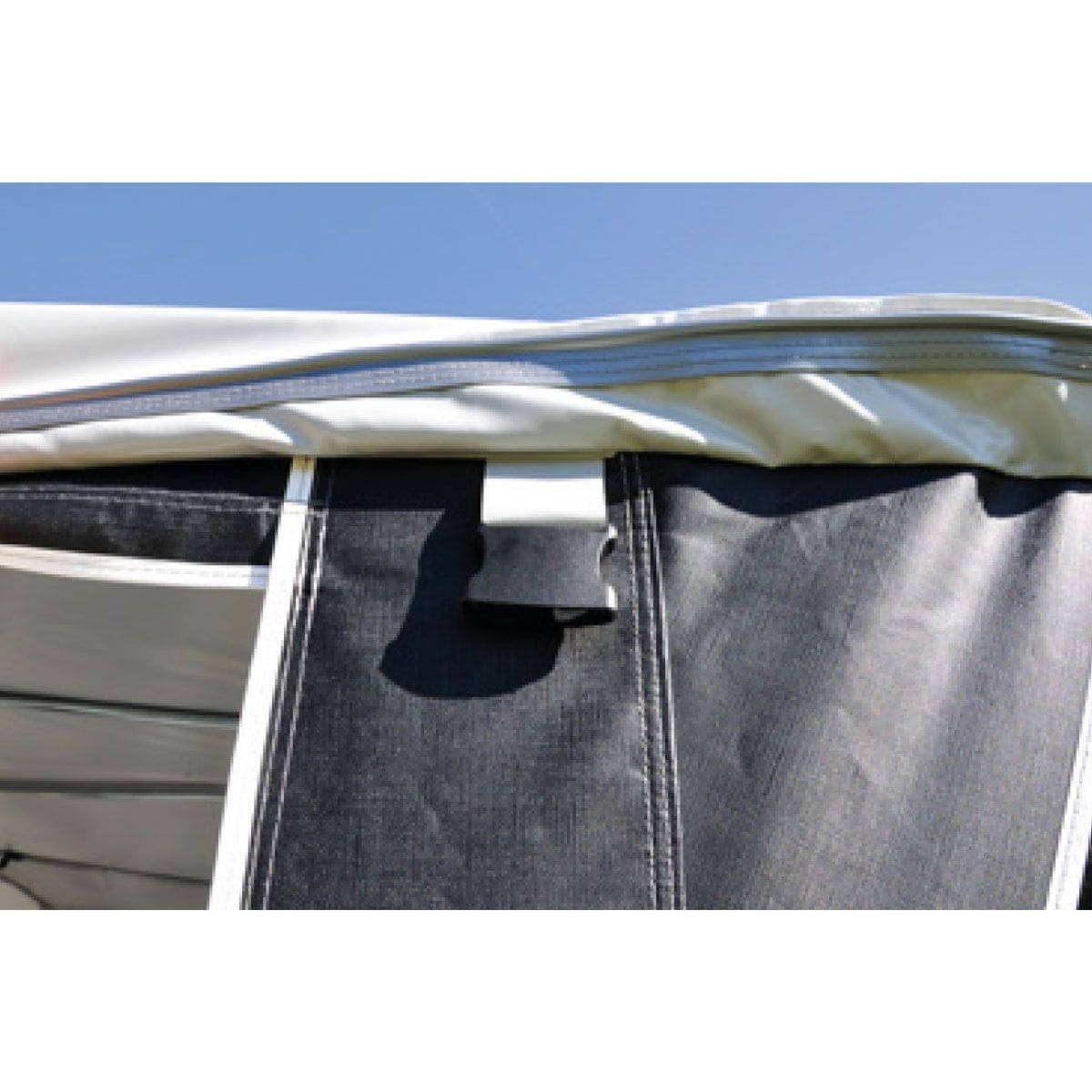 HAHN ZELTE Wohnwagen-Vorzelt MEIRA Gr. 12 Umlaufmass 1086-1120cm Tiefe 240cm 28mm Alu-Gestaenge - Z01053_12