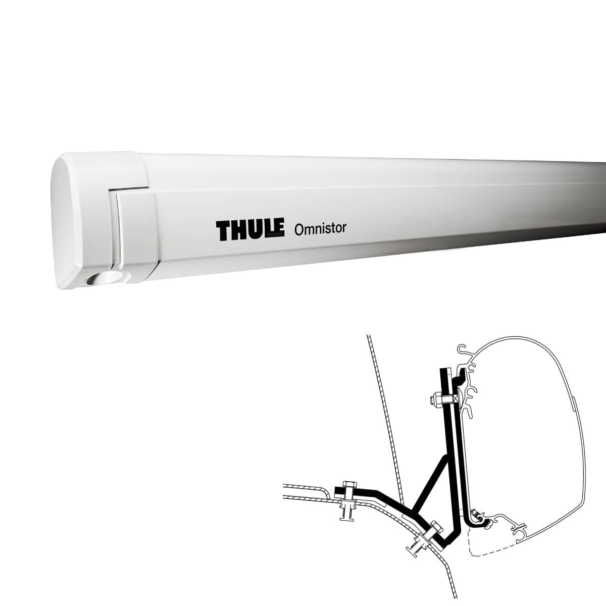 Thule Omnistor 5200 -3-52x2.50- - 301043 - Markise THULE Omnistor 5200 Mystic grau 350 cm Gehaeuse weiss