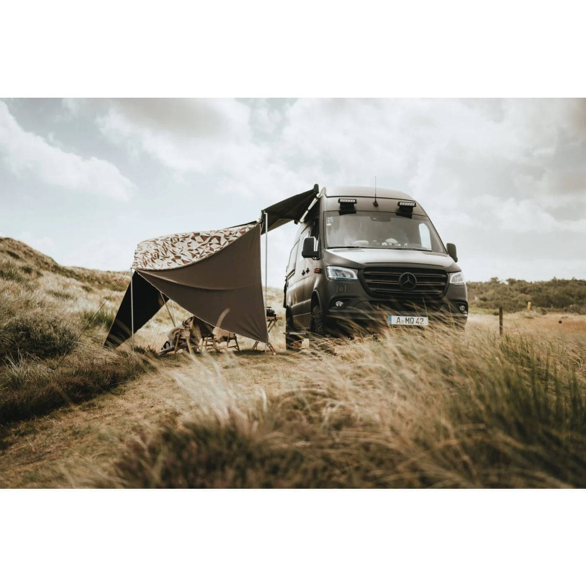 BENT Verbindbares Sonnensegel TC-Zip-Canvas Single Nature Druck Earth / RV Schwarz BENT Verbindbares Sonnensegel TC-Zip-Canvas Single Nature Druck Earth - RV Schwarz - 50241