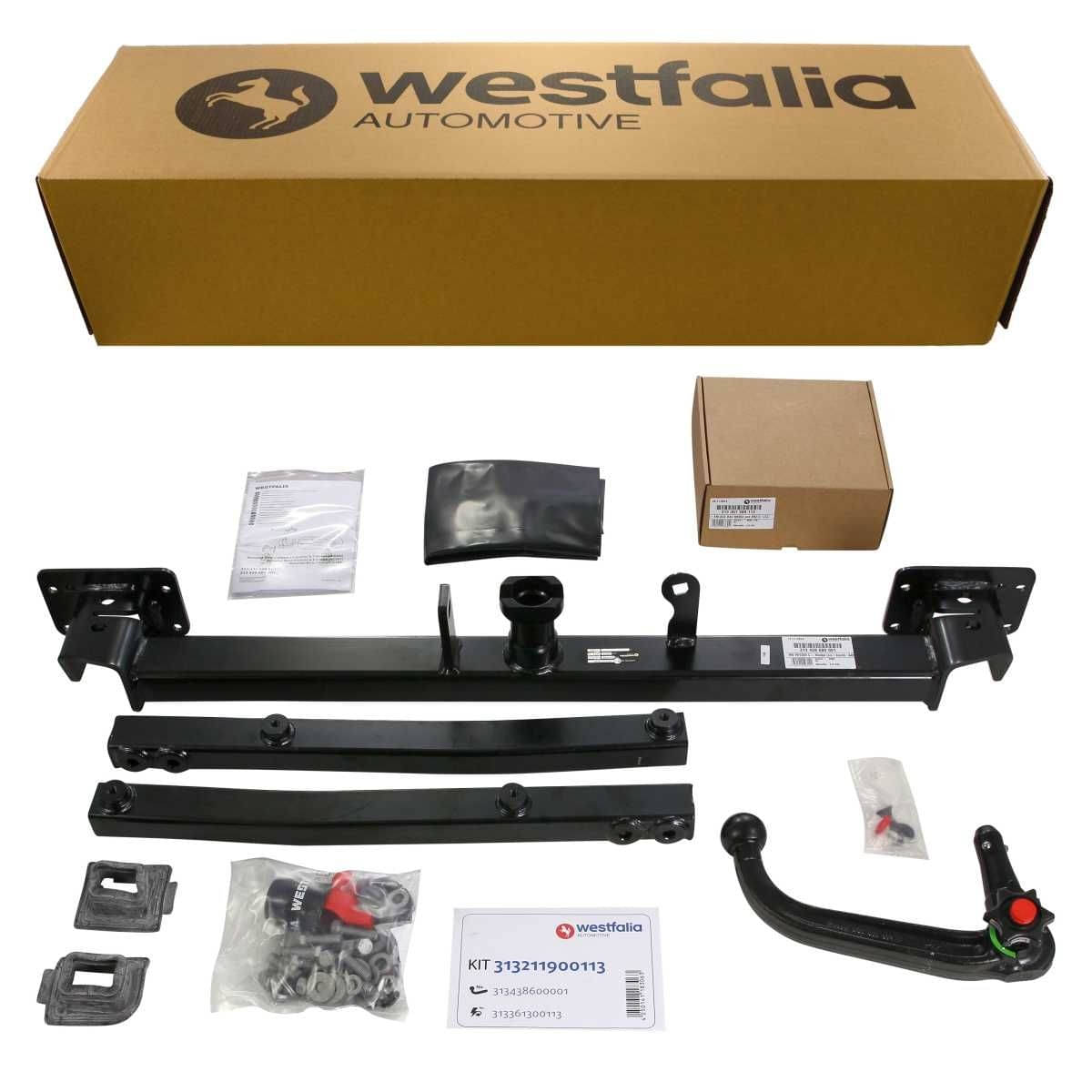 Westfalia Abnehmbare Anhaengerkupplung fuer Mercedes C-Klasse Kombi-Limo S204-W204 -BJ 07-09-08-14- Coupé C204 -BJ 01-11-09-15- E-Klasse Coupé C207 -BJ 05-09-12-16- - im Set mit 13-pol. fahrzeugspezifischem Elektrosatz - 313211900113 