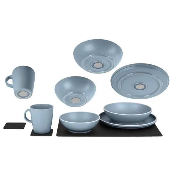 BRUNNER x SILWY DOLOMIT MAGNETIC ANTISLIP Geschirr-Set Blau 11-tlg- - 0842050N.C28