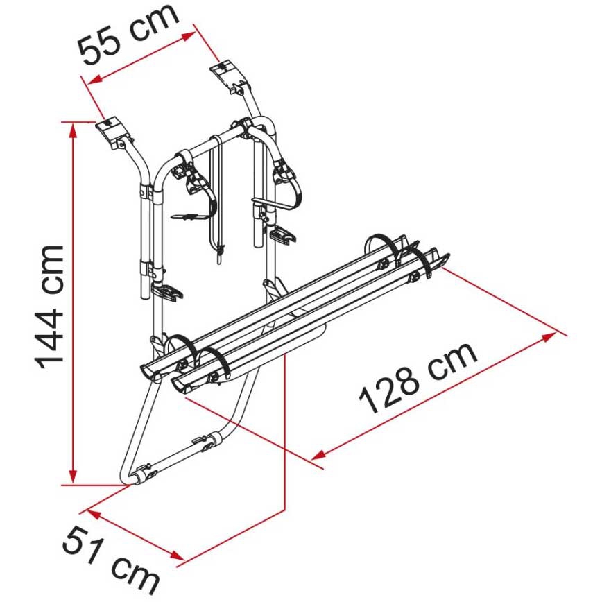 FIAMMA Carry-Bike Renault Trafic D Opel Vivaro Fahrradtraeger doppelter Hecktuer Modell 2023 02096-74-