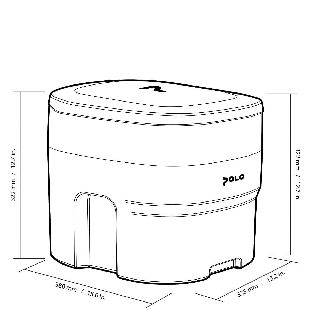 Trockentrenntoilette PALO® Super Compact Anthrazit PALO-TT-S-AN