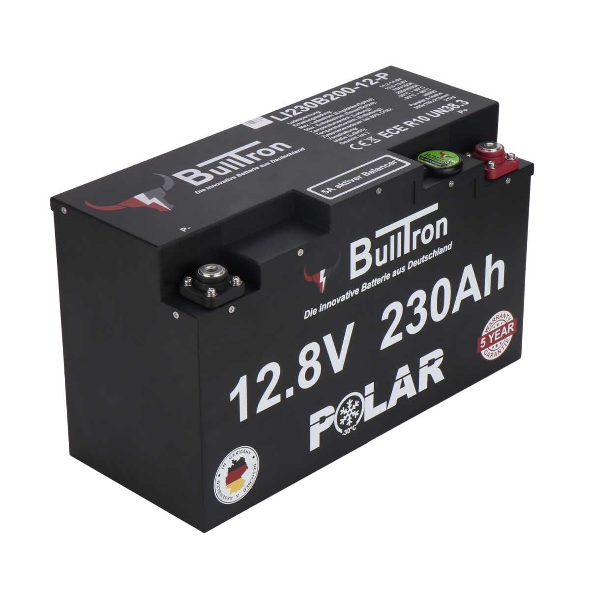 BULLTRON Lithium-Batterie POLAR 230Ah 12V inkl. BMS 200A Dauerstrom - App - LI230B200-12-P