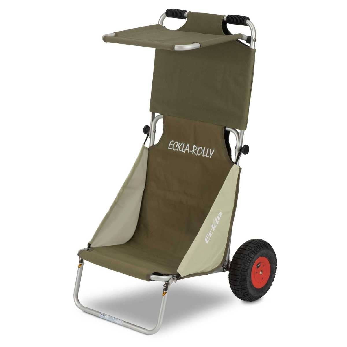 ECKLA Beach Rolly beige olive mit Sonnendach PS-Reifen 55570 - geprüfte Retoure ECKLA BEACH ROLLY 55570 mit Sonnendach beige olive mit pannensicheren Reifen