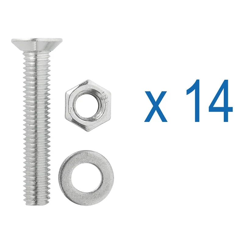 ProPlus Airline-Schienen-Set Zurrschienen-Set 2x 60 cm 6-tlg. ProPlus Airline-Schienen-Set Zurrschienen-Set 2x 60 cm 6-tlg. - 342178