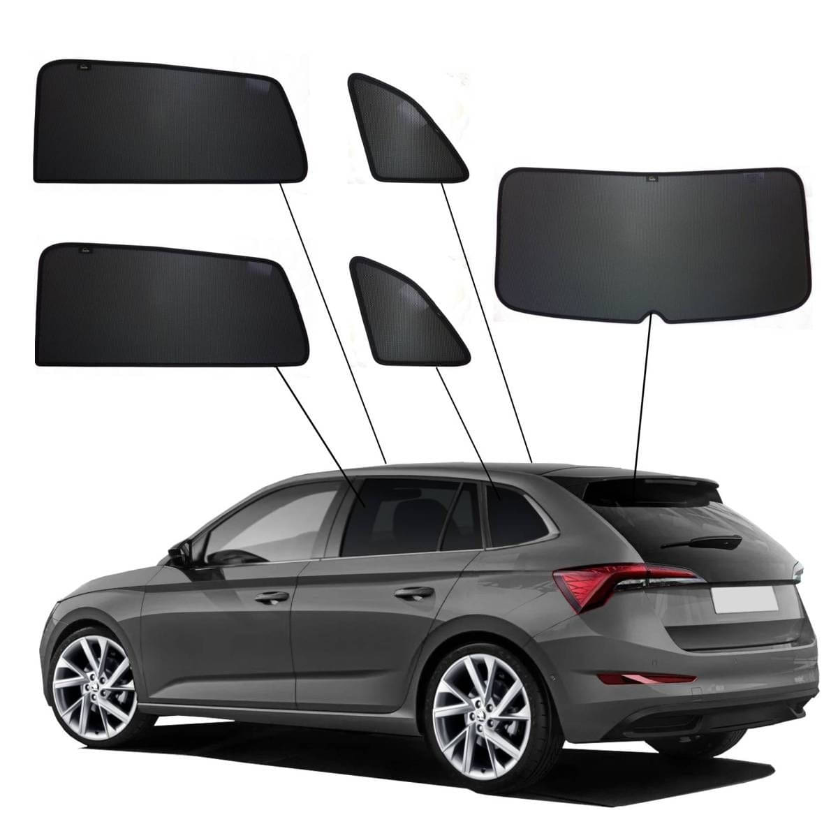 WINDESA SunClip Sonnenschutz - Sichtschutz Skoda Scala ab Bj. 2019 Set ABC - sun-10392abc