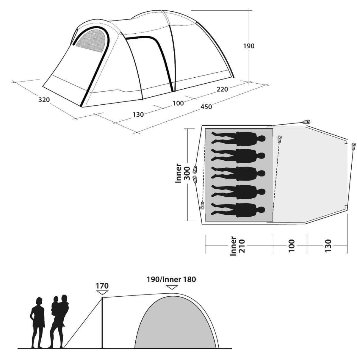 Outwell Campingzelt Cloud 5 Plus - 111482