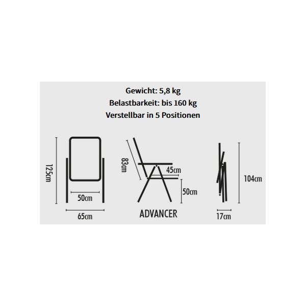 Set WESTFIELD Advancer Stuhl night blue 3 Stuehle - Performance Series - 201-884 NB