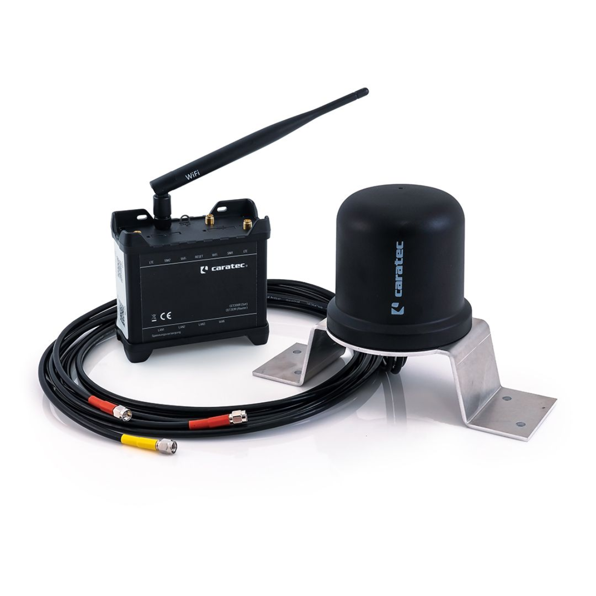 CARATEC Electronics CET300R Caravaning Routerset mit schwarzer Antenne - CET300R.02