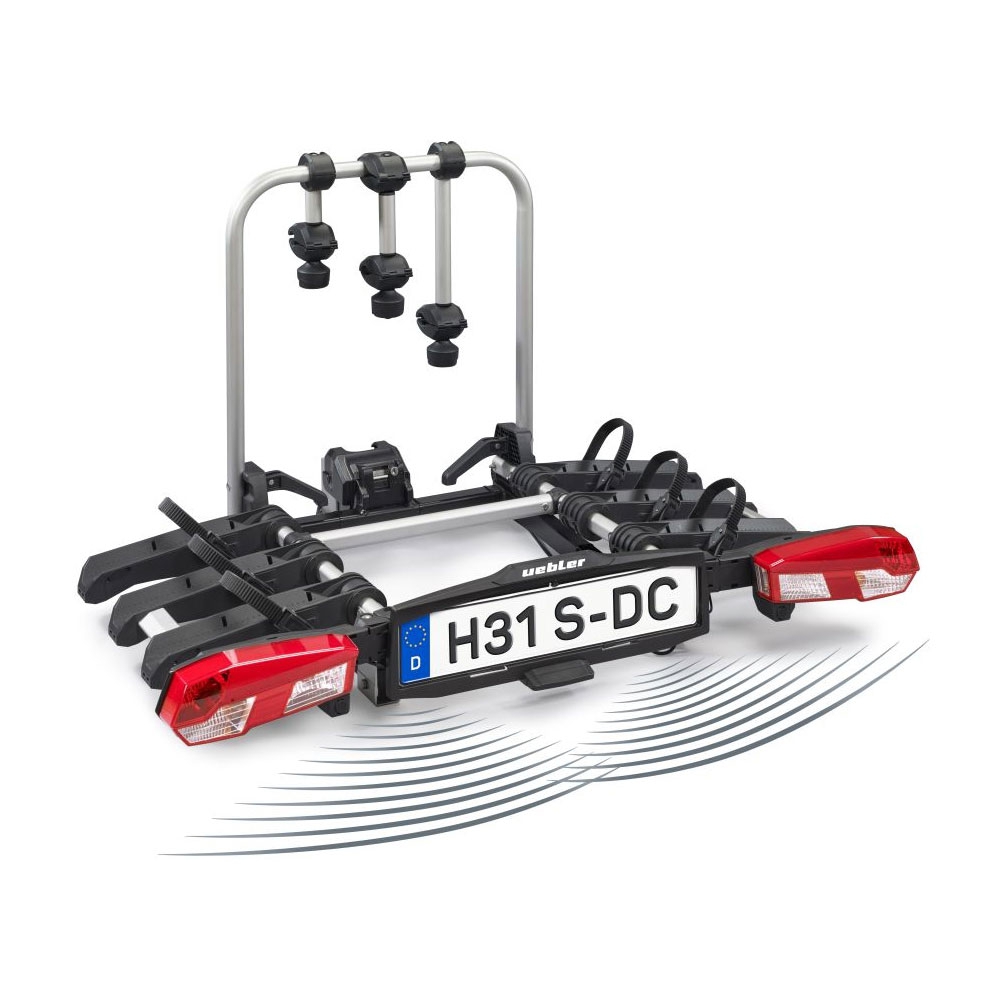 UEBLER H31 S DC Fahrradtraeger 18180-DC 3 Raeder 90° faltbar Rueckfahrkontrolle