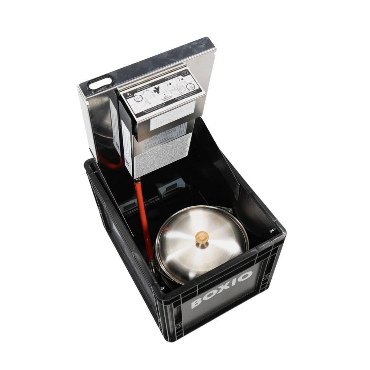 BOXIO - COOK PLUS Mobiler Gaskocher mit Topfset - BOX-COOK-P-10