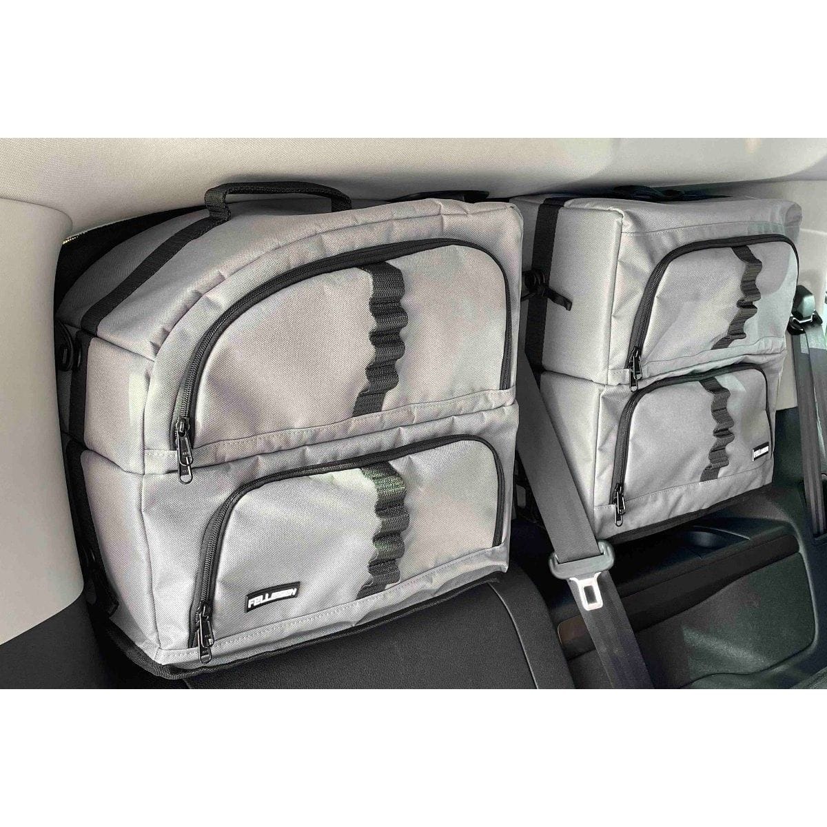 Fenstertaschen-Set FELLEISEN 1x BasicONE_ST - 1x halbrunde Tasche fuer PSA-Bus L3- Fahrerseite- Hellgrau- ohne Thermomatte TST 0102 34