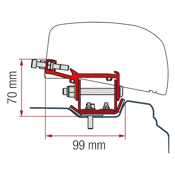 FIAMMA Adapter Kit Renault Trafic L2 ab Modelljahr 2014 fuer Markise F40 98655Z088