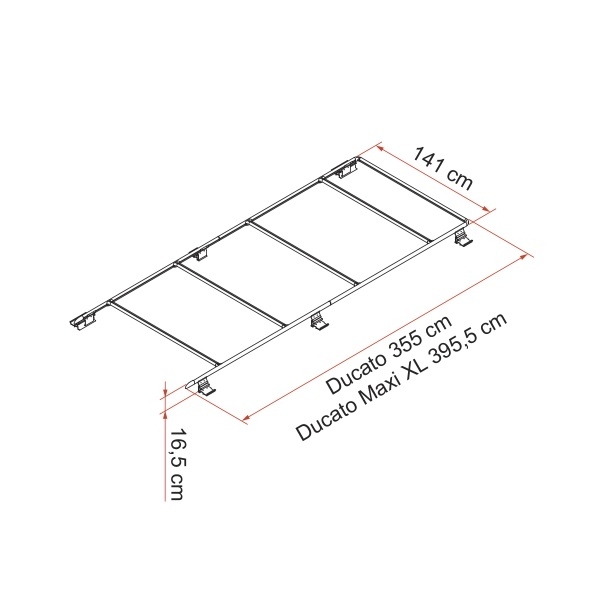 Dachreling FIAMMA ROOF-RAIL Fiat Ducato Maxi XL