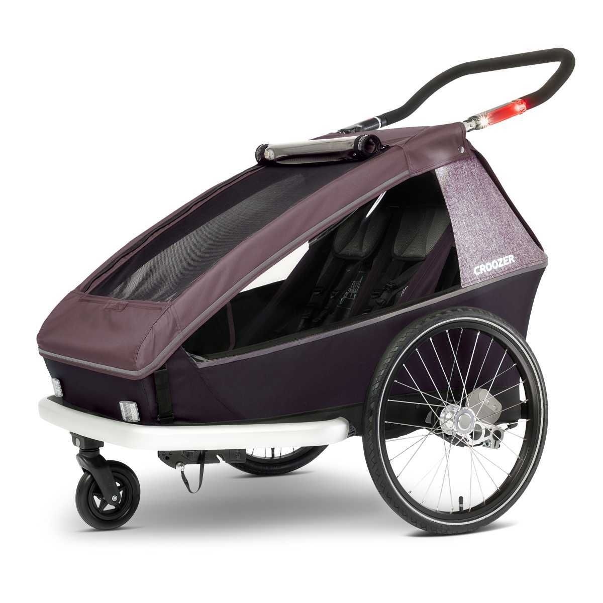 CROOZER Kinderfahrradanhaenger Kid Vaaya 2 2in1-Set Blossom Red - 121001322