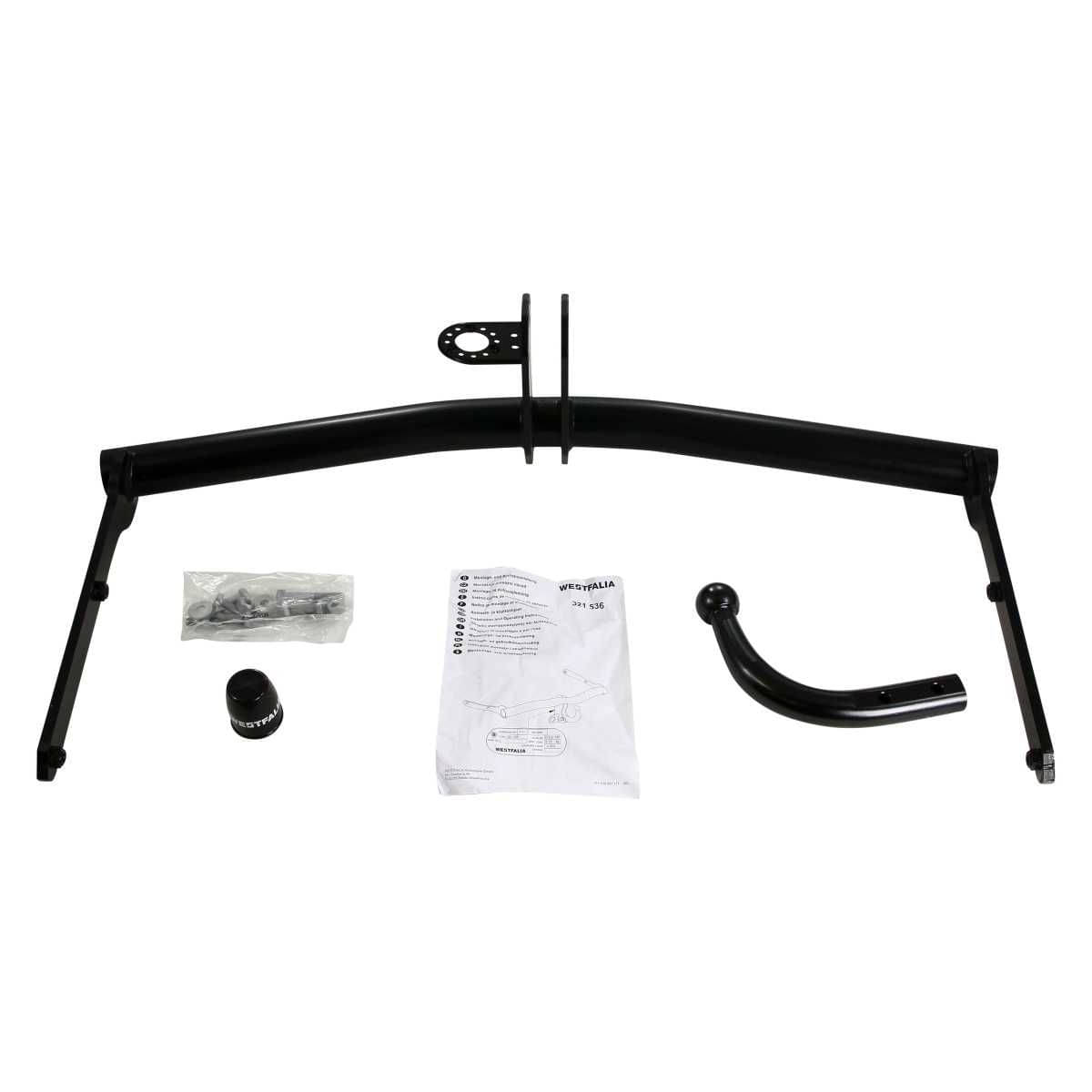 Westfalia Starre Anhaengerkupplung fuer VW Touran -inkl Cross- -BJ 03-2003-09-2015- - im Set mit 13-pol. fahrzeugspezifischem Elektrosatz - 321536900113