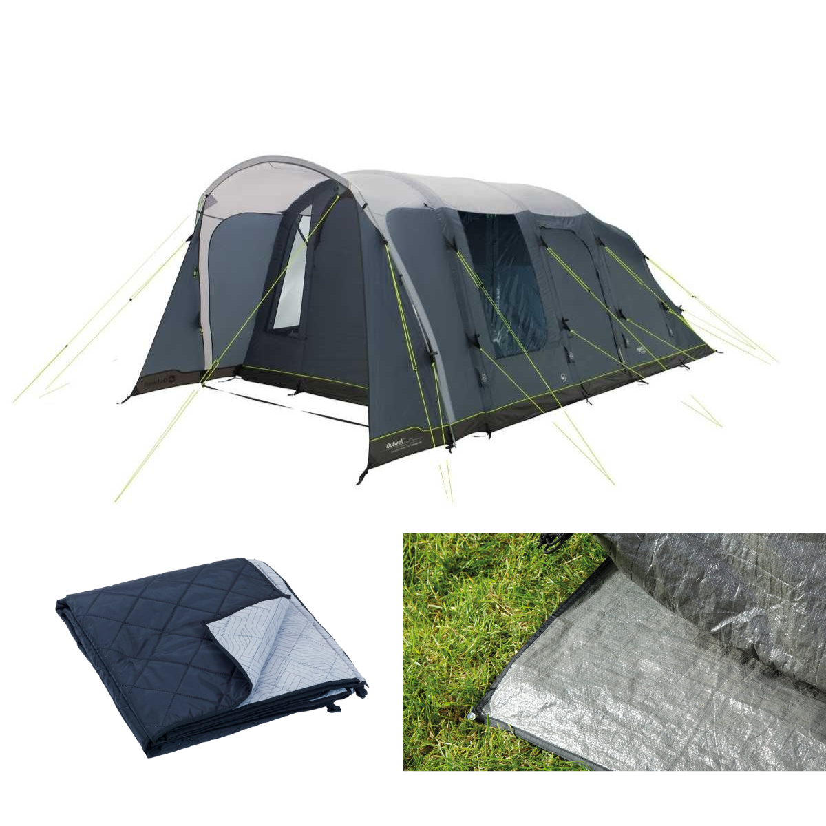 Outwell aufblasbares Familienzelt Colorado 5 Air inkl. Teppich und Unterlage - 111466