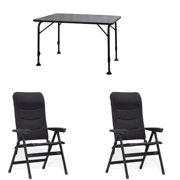 Set WESTFIELD Tisch Universal & 2 Stühle Advancer S anthracite grey Set 1 Tisch WESTFIELD Universal Tisch 120 x 80 cm - Avantgarde Series - 101-740 und 2 Stuehle WESTFIELD Advancer S Stuhl anthracite grey - Performance Series - 201-886 AG