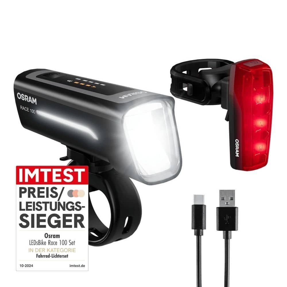 OSRAM LEDsBIKE® RACE 100 SET Fahrradbeleuchtung OSRAM LEDsBIKE® RACE 100 SET Fahrradbeleuchtung - LEDBL103 SET