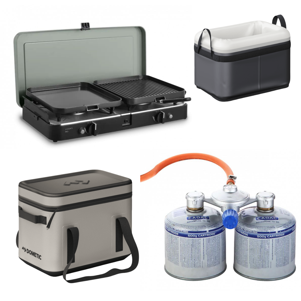 CADAC 2 Cook 3 Pro Deluxe 50 mbar - Premium-Set 1.0 - 203P1-20-DE 346-10-DE CA500-N 9600050768 9600050791