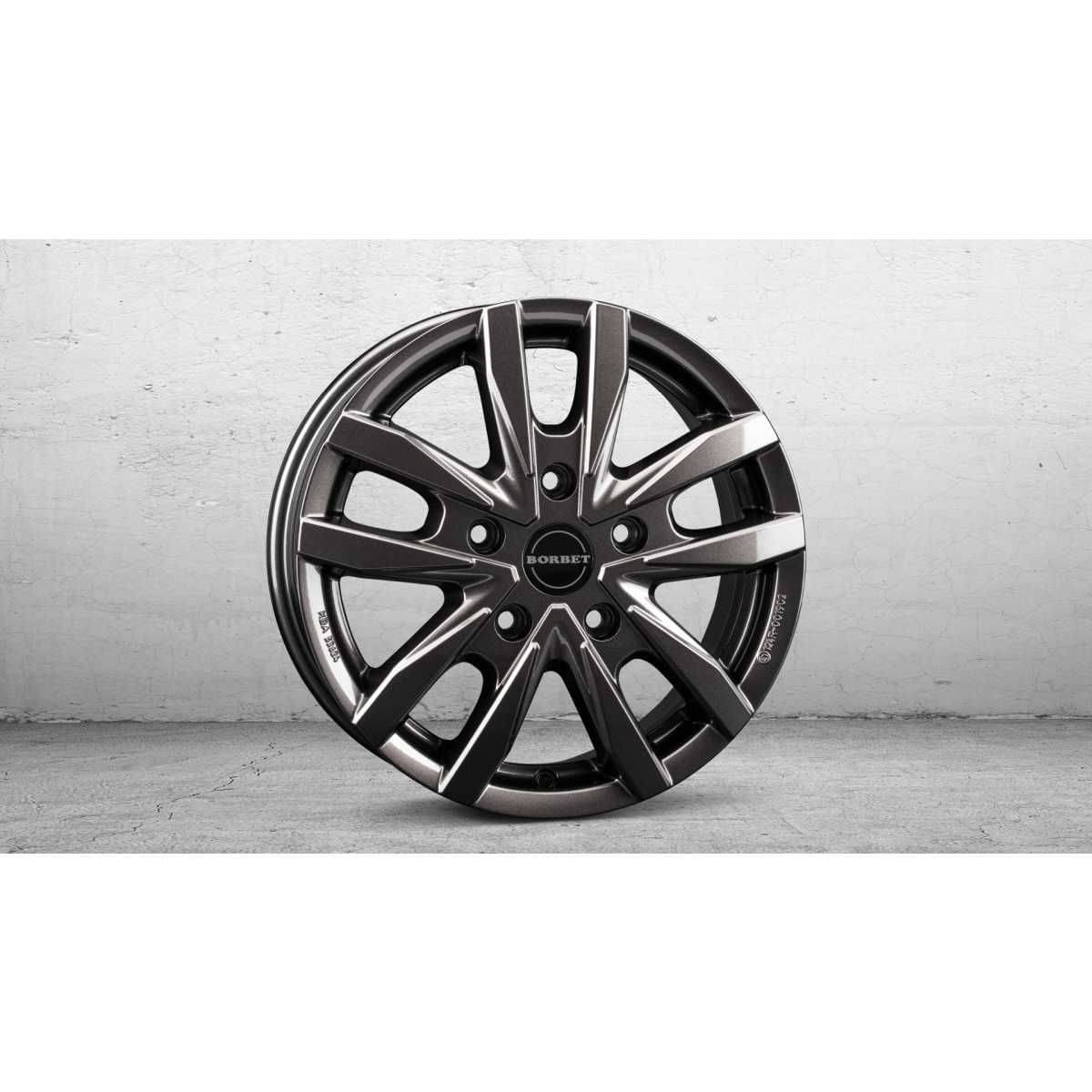 BORBET Alufelge CW5 mistral anthracite glossy 16 Zoll fuer Fiat Ducato Light ab Bj. 07-2006 - CW5 60668118571-1MAG-T
