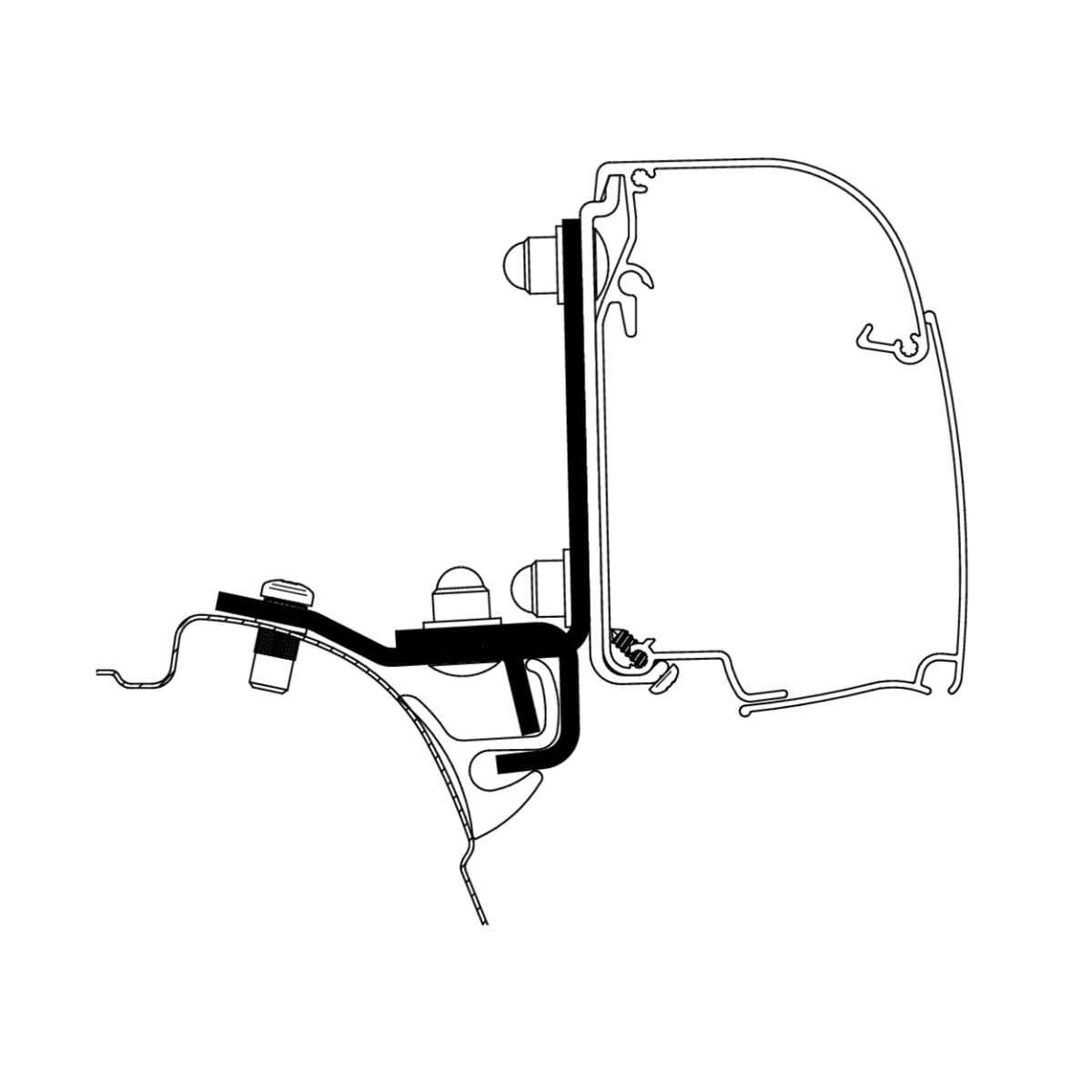 THULE Adapter VW T5 T6 Brandrup Top Rail G2 Set für Markise T 4200 301952 THULE Adapter VW T5 T6 Brandrup Top Rail G2 Set fuer Markise T 4200 301952