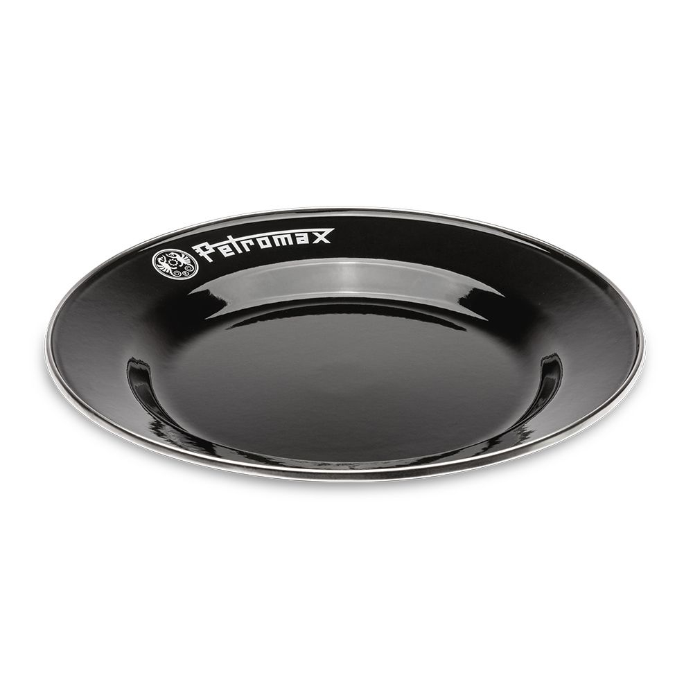 PETROMAX Emaille Teller schwarz 2 Stueck Ø 26 cm - px-plate-26-s