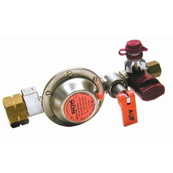 Gasdruckregler GOK Tankregler 50 mbar GF auf 8 mm RVS