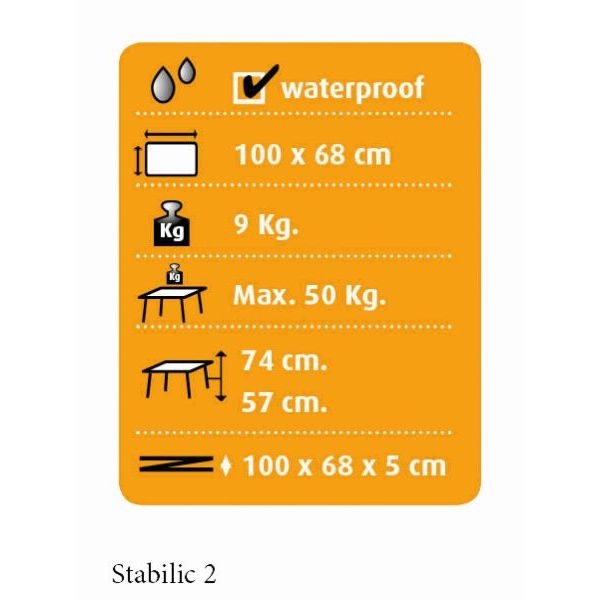 DUKDALF Campingtisch STABILIC II Tisch 100 x 68 cm Holzdekor - Dukdalf-Nr- 40-24-1007.9