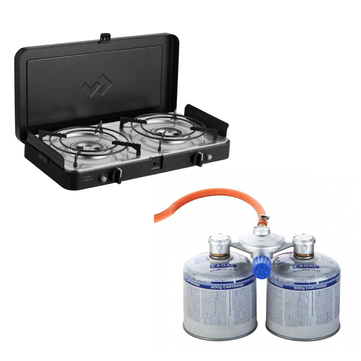 CADAC 2 Cook 3 Turbo FFD Stove 50mbar - Einsteiger-Set - 203F2C-10-DE 346-10-DE CA500-N