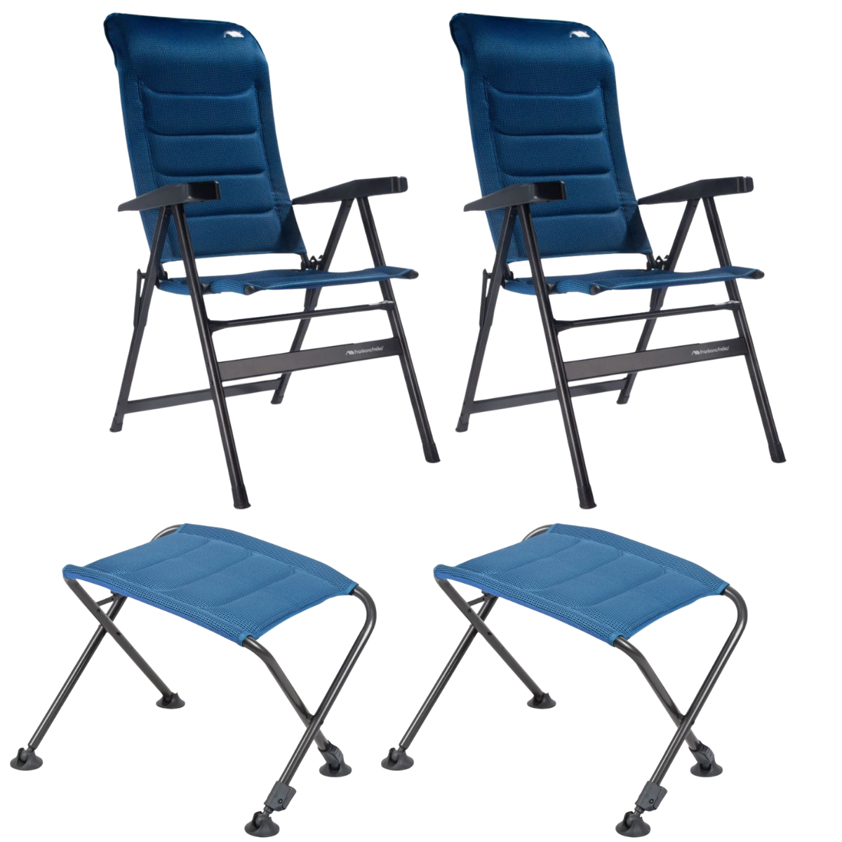 FF Kollektion Stuhl HighQ Basic Blueline & Beinauflagen Exclusive 2er-Set